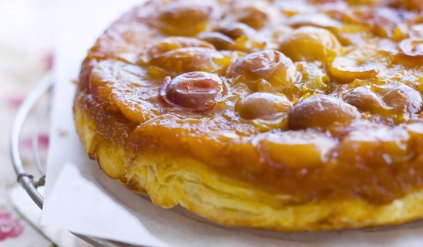 Tatin de mirabelles au zeste d'orange