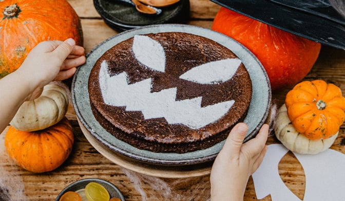 Gateau au chocolat sp&eacute;cial Halloween