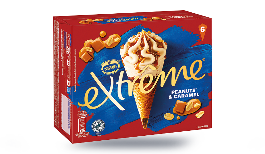 6 cônes Extrême peanuts caramel — vue 2