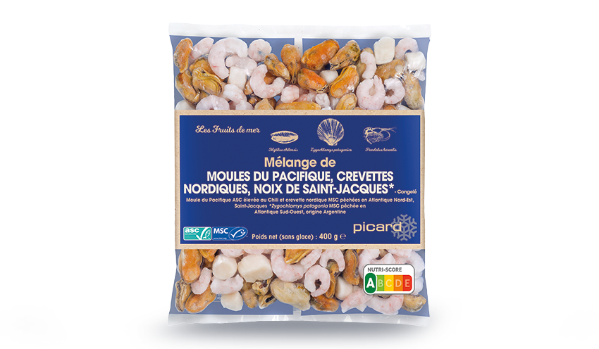 Mélange de moules ASC, crevettes, St-Jacques MSC — vue 2