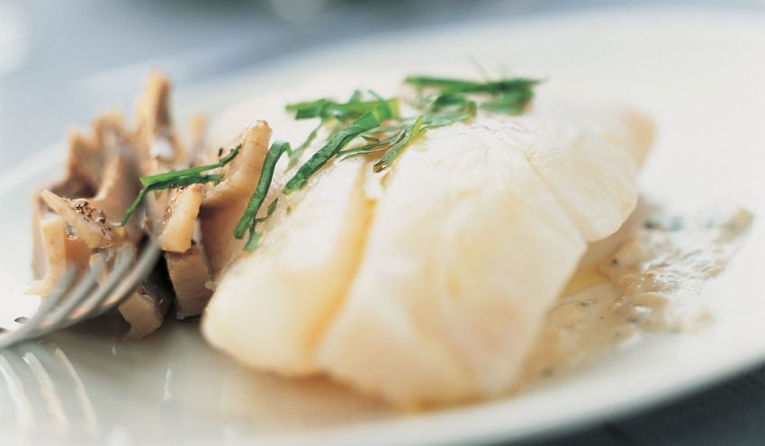 Filet de fl&eacute;tan &agrave; la cr&egrave;me d'artichaut