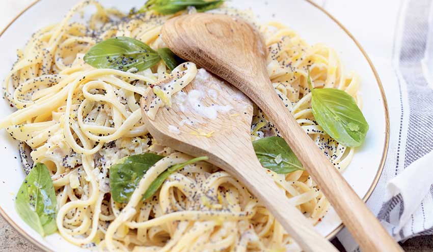 Linguine au citron et pavot