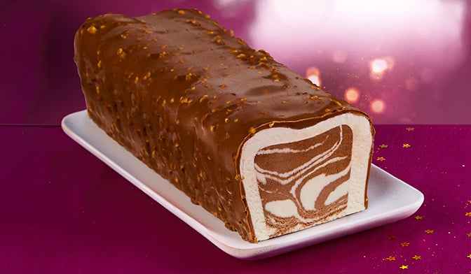 Bûche glacée façon cake marbré, 8 parts — vue 2