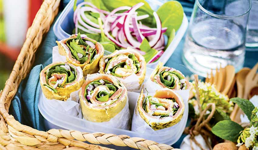 Wrap &agrave; l&rsquo;oseille et au saumon