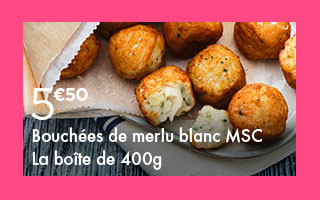 Nos bouchées de merlu blanc