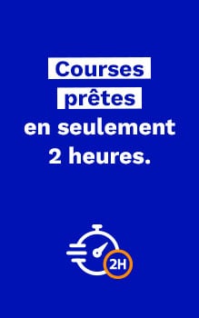 courses prêtes en seulement 2 heures
