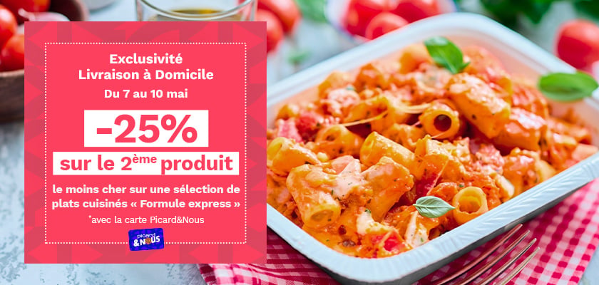 Op&eacute;ration Formules Express: -25% sur le 2&egrave;me le moins cher*