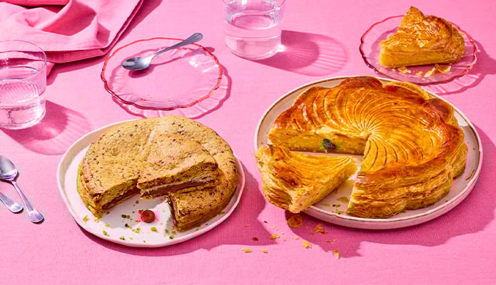 découvrez le visuel de la galette cookie et de la galette frangipane