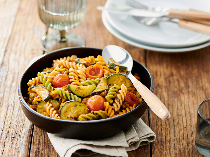 trio fusilli légumes