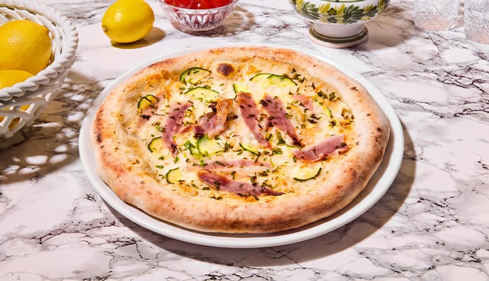 Plat Roma Amor : Pizza alla gricia