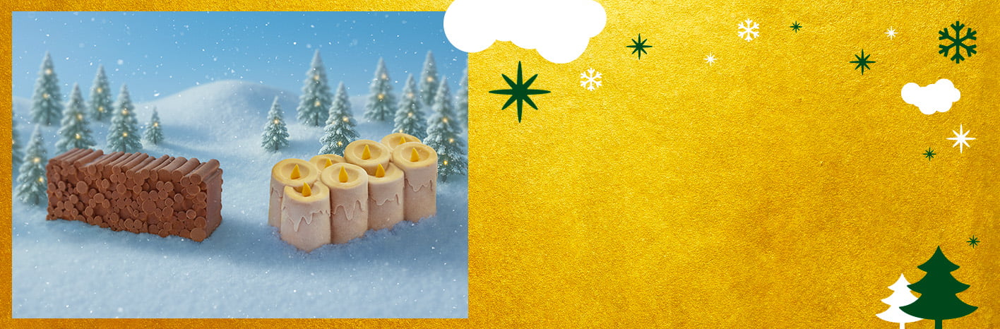 La bûche végane Bougies enchantées 