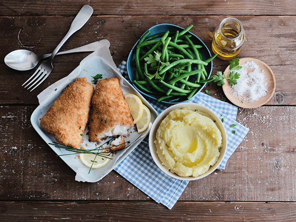 Menu simple avec haricots verts