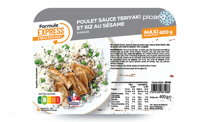 poulet sauce teryaki et riz au sésame