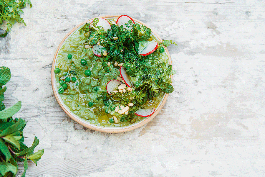 risotto de petits pois