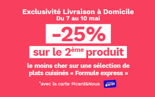 Op&eacute;ration Formules Express: -25% sur le 2&egrave;me le moins cher*