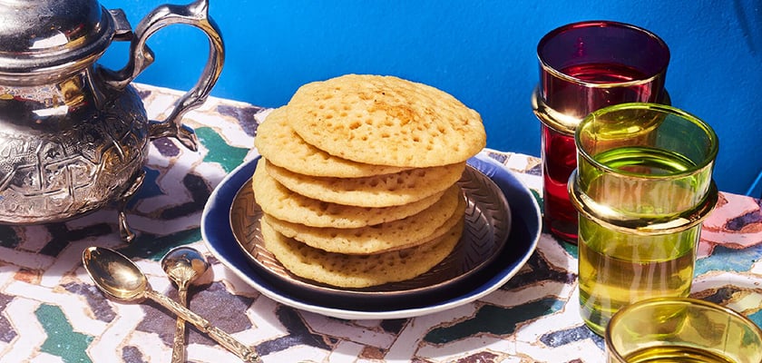 Les cr&ecirc;pes baghrir 
