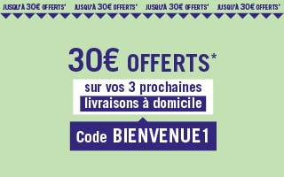 Offre r&eacute;serv&eacute;e aux clients effectuant leur premi&egrave;re commande -Jusqu'a 30&euro; offerts