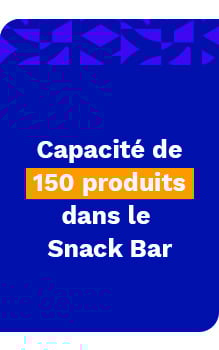 150 produits dans snackbar