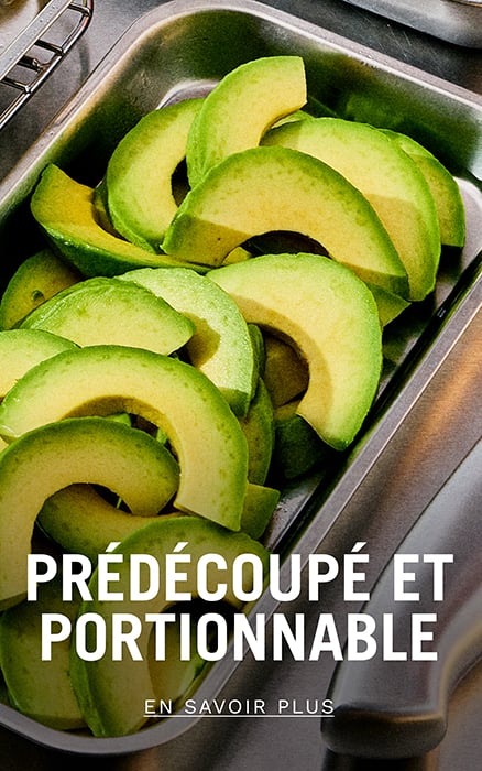 surgel&eacute;s pr&eacute;d&eacute;coup&eacute;s et portionnables