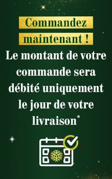 paiement commande débitée juniquement le jour de votre livraison