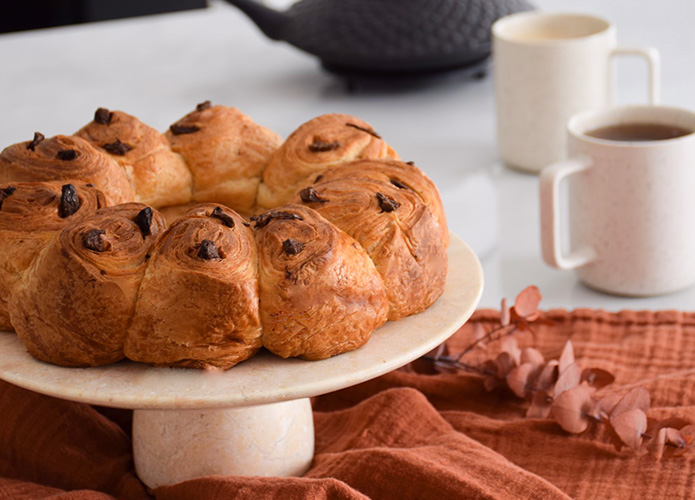 couronne de pain au chocolat