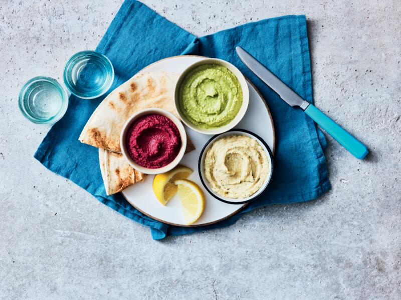 trio de houmous