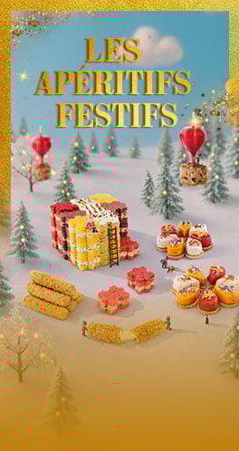 Banni&egrave;re pr&eacute;sentant la s&eacute;lection de produit ap&eacute;ritifs festifs